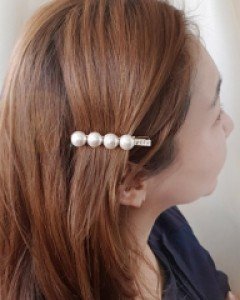 H-615 코튼펄 옆 집게핀 / 머리핀 / 헤어핀