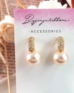 CE1458 노멀한복진주 귀걸이 / 귀찌