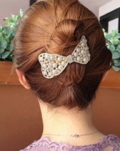 H-625 리본진주 헤어핀 / 머리핀