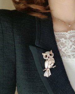 bc87 도도한부엉이C 브로치 무료배송