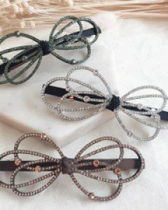 H-716 마들렌 리본 스톤 헤어핀 / 머리핀