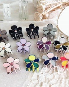 H-745 프랑스 꽃잎 미니 집게핀 / 머리핀 / 헤어핀