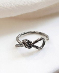 SR200 925 실버 언발 매듭 은반지