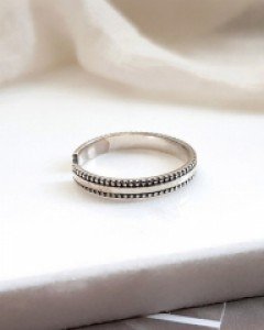 SR219 925 실버 밀그레인 은반지