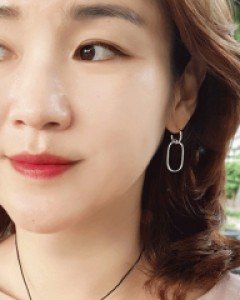 SE060 925 실버고리 타원 은귀걸이