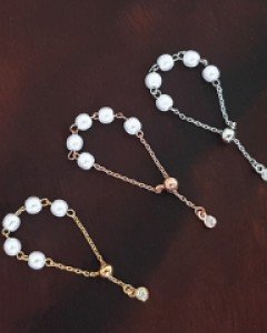 CR1224 프리사이즈 진주 패션반지