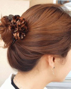 H-786 호피꽃 올림머리 집게핀 / 머리핀 / 헤어핀