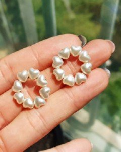 CE1520 하트 진주링 귀걸이