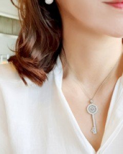 CN2119 짧은 셋팅 열쇠 목걸이