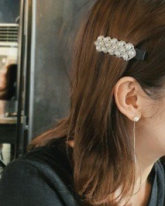 H-825 와플 진주 집게핀 / 머리핀 / 헤어핀