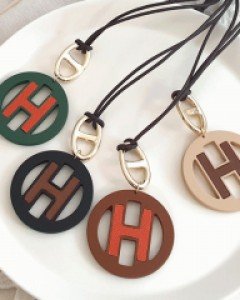 CN2127 상달 에이치 롱목걸이