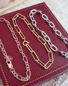 SB038 실버925 클립 체인 팔찌