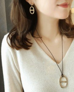 CN2132 메탈 상달루 목걸이 귀걸이