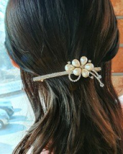 H-871 물방울 진주꽃 고급 머리핀 / 헤어핀