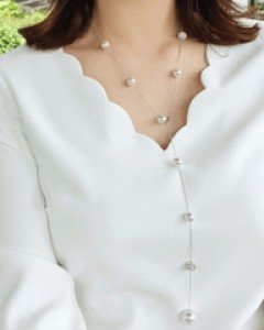 CN2145 에브리 진주 Y 롱목걸이