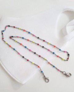 GR046 무지개 체인 마스크줄 스트랩끈 목걸이 고리