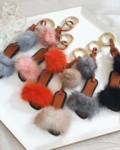 AC097 밍크 신발 열쇠고리 가방참장식 / 6컬러