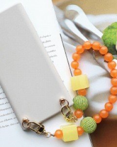 PA021 네온 아크릴볼 핸드폰 스트랩 휴대폰 숄더 손목 줄 고리 / 무료배송