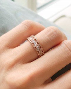 CR1240 스퀘어 큐빅링 패션반지 / 3컬러