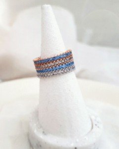 CR1244 여리한 아쿠아 큐빅링 패션반지/ 4컬러