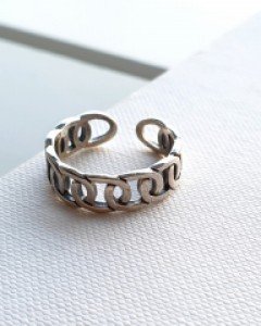 SR245 실버 925 앤틱허그 은반지