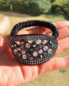 H-1034 고급진 스톤 헤어슈슈 / 머리끈