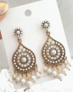 CE1602 다나 스윙 진주 샹들리에 귀걸이 귀찌