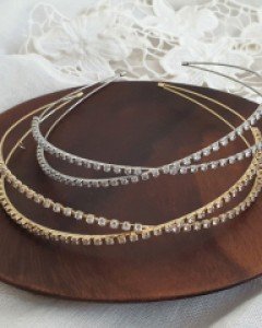 H-1128 하이 쥴란 크로스 라인 헤어밴드 머리띠 / 2컬러 / 셀프웨딩소품