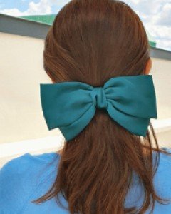 H-1136 록시 공단 왕리본핀 / 5컬러 / 머리핀