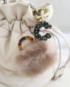 AC119 밍크 가방 C보석 열쇠고리 가방참장식 키링 / 4컬러