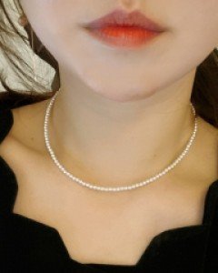 CN2186 3mm 진주 치치 비드 목걸이