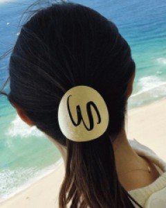 H-1177 더블유 메탈 포인트 머리끈 헤어 장식 / 2컬러