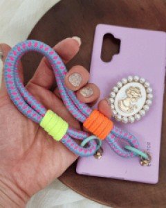 PA106 네온 매듭 로프 핸드폰 고리 줄 폰 스트랩