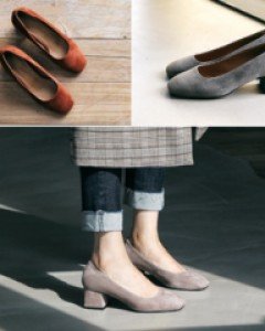 미니멀 스웨이드 로우힐