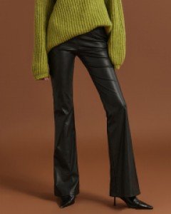 P9053 인델 레더 하이웨스트 부츠컷 팬츠