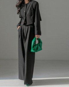 TP1341 비츠 라운드 싱글 자켓 투피스 세트