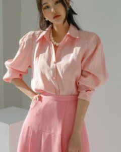 B2709 홀드 카라넥 루즈핏 블라우스