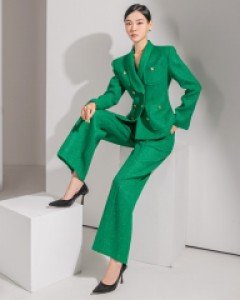 TP1429 맥르 트위드 숄카라 더블버튼 자켓 수트 세트