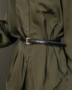 AT-468 베던 슬림 골드 벨트*리얼레더*