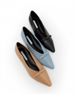 AR-3073 케론 스틸레토 리본 플랫 슈즈