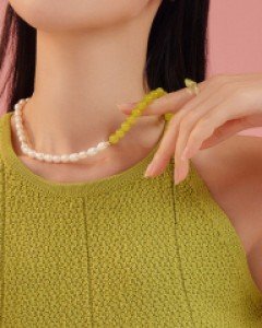 SDAJ-041 넥클리스*천연백옥,담수진주*