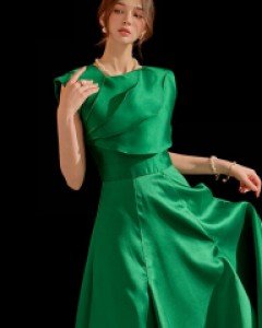 D9452 벤 미카도 웨이브 플레어 롱 원피스