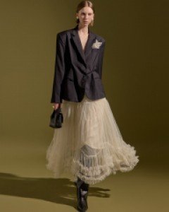 SK2524 톰스 언발 밴딩 샤 롱 스커트