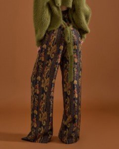 P9126 보얼 에스닉 프린팅 와이드 롱 팬츠