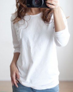 구멍 포켓 워싱 긴팔티