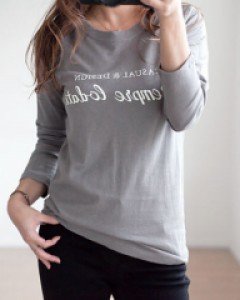 캐쥬얼 여성 긴팔티