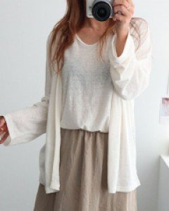 여성 로그 나시 가을 루즈핏 롱 가디건 세트