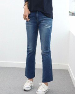 여성 O537_슬림 부츠컷 청바지 스판 나팔 봄 데님 팬츠 진
