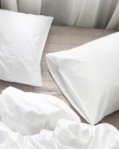 호텔베딩_80수 홑겹 베개커버 (화이트, 그레이)