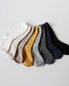 소프트 무지 장목양말(8 color)